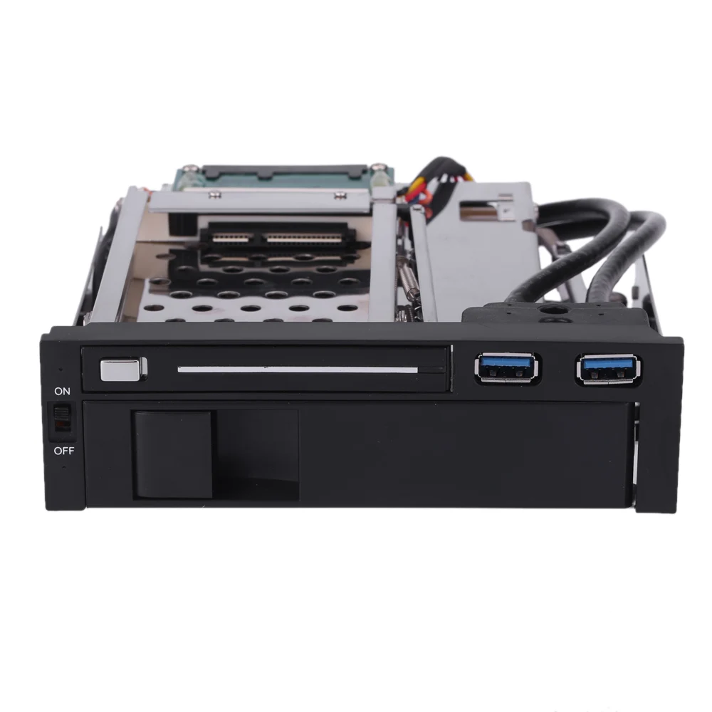 New Dual Bay 3.5"+2.5" Inch SATA III Hard Drive HDD SSD Tray Caddy Internal Mobile Rack