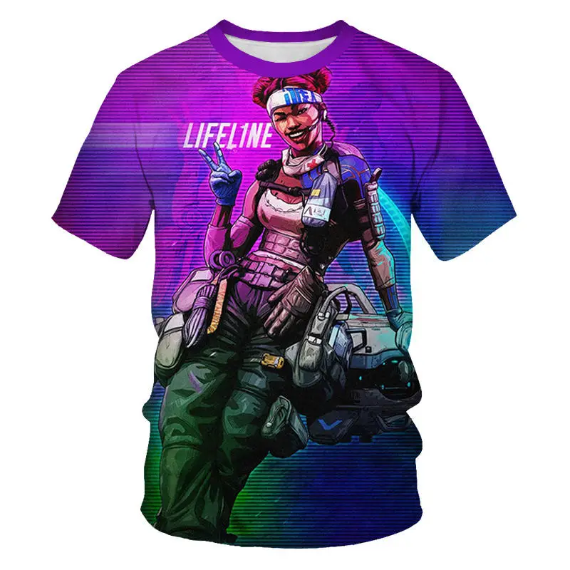 Новинка 3D футболка Apex Hero с принтом круглый вырез Мужская/женская летняя