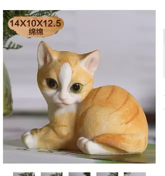 

A Cat simulates cat household are creative gift Lovely gift resin Animal handicraft decoration