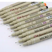 12 шт. разные цвета 05 Студенческая художественная ручка игла рисунок Микрон ручка художественная маркер ручка