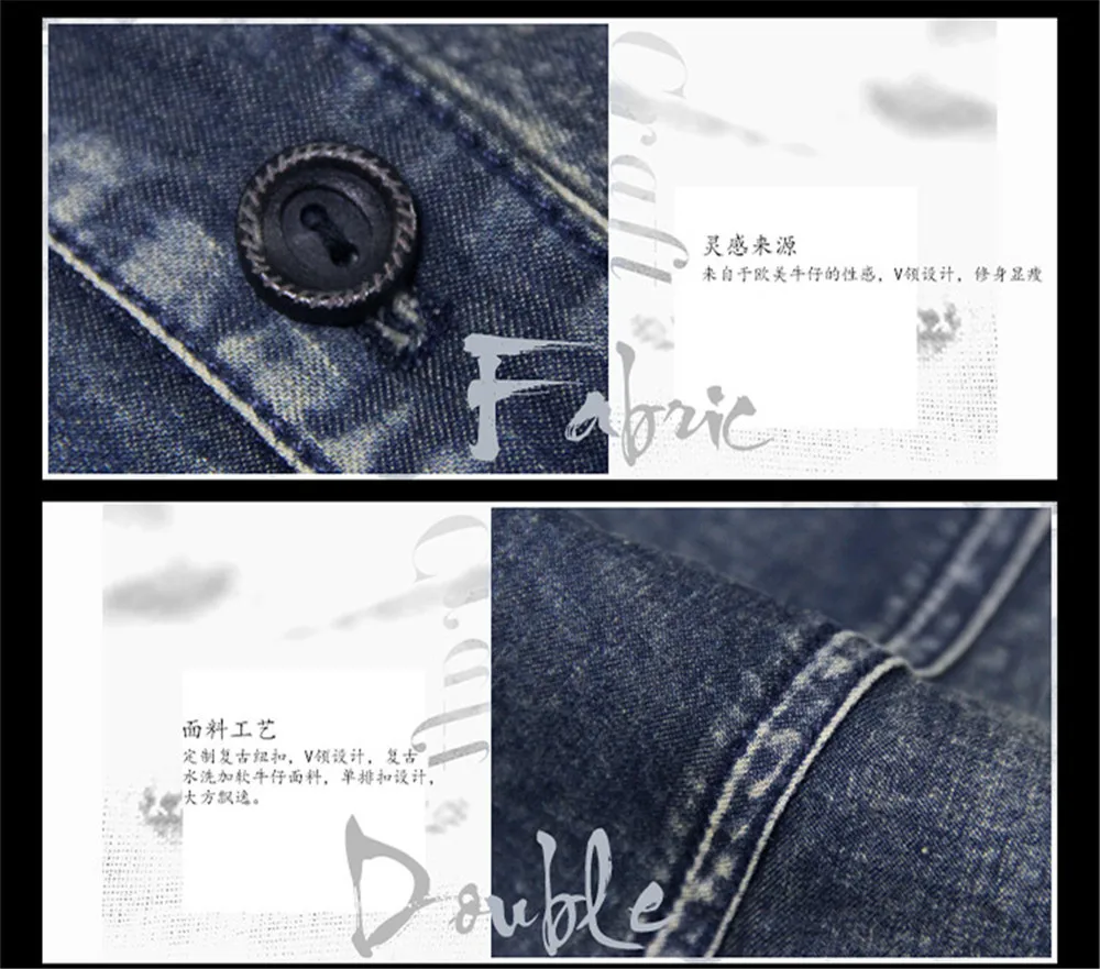 Vintage Summer Sashes Dress 2018 New Denim Three Quarter Sleeve  Dresses Turn-down Collar A-line Single Breasted Vestios (2)