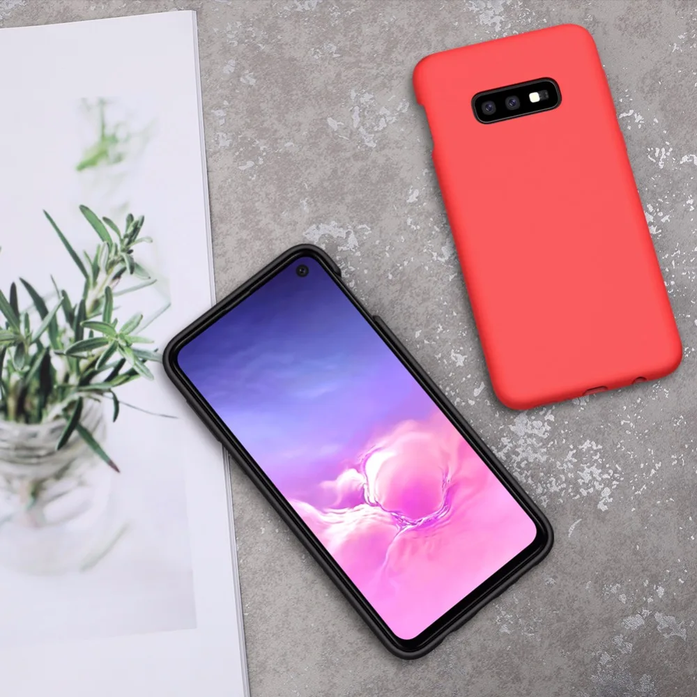 Чехол для samsung Galaxy S10e NILLKIN жидкий силиконовый чехол против отпечатков пальцев Мягкая задняя крышка мягкий чехол Роскошная посылка