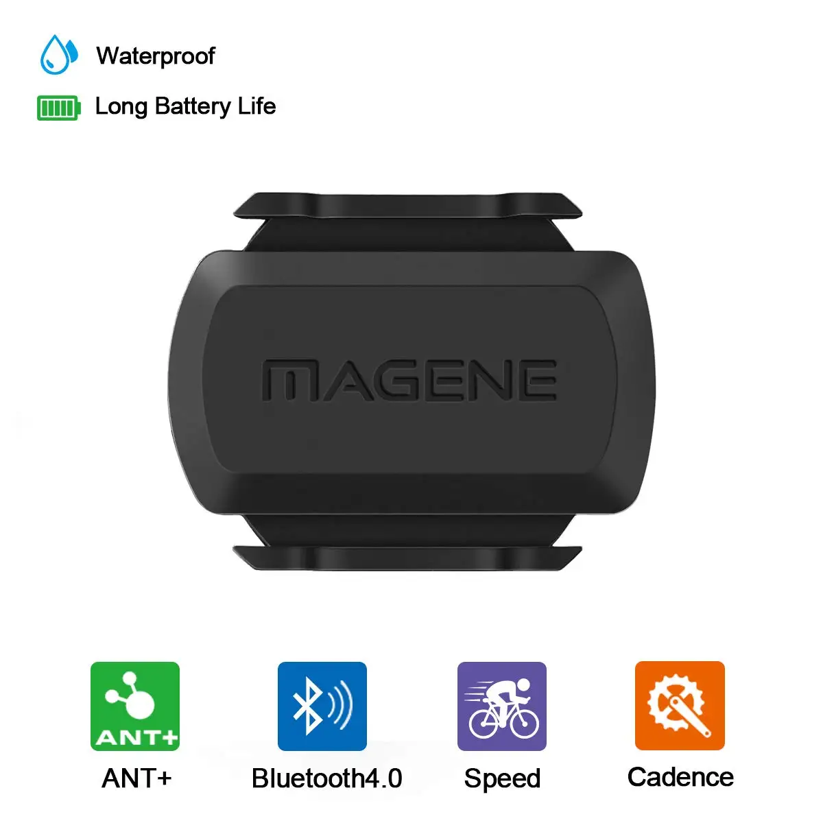 MAGENE gemini 210 датчик скорости cadence ant+ Bluetooth для Strava garmin bryton, велосипедный компьютер, измеритель мощности