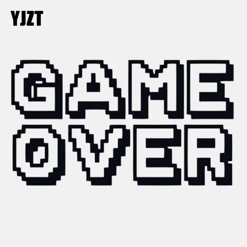 YJZT 14 5 см * 8 2 милый игровой логотип виниловая черная/серебристая наклейка для