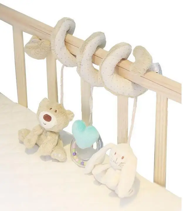Мягкая детская игрушка висящая над кроватью спиральная активность кролик круглая кровать детские развивающие погремушки игрушки