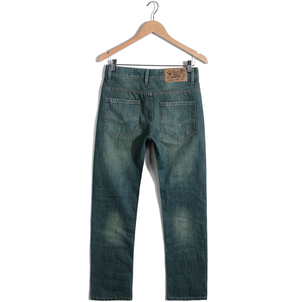 green denim trousers