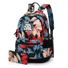 Toile De Fleur d’impression sac à dos femmes sacs d’école pour les adolescents filles sac à dos femmes sacs à dos dames bolsas mochila feminina