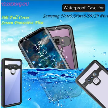 

Dot+ Series Note9 Waterproof Case For Samsung Note 9 8 HD Clear Full Cover Protective Shockproof Armor Case For Galaxy S9 Plus