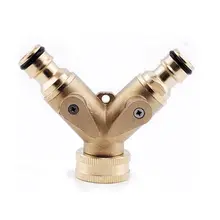 3/" 2-полосная шланг кран компонентов латунь Трубное соединение разветвитель воды быстрое соединение с соотношение цена/качество