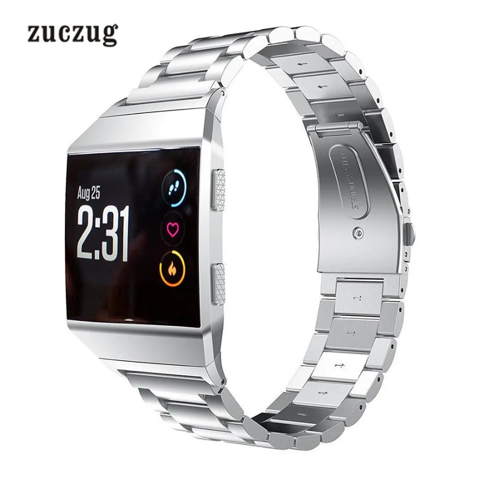 Zuczug сменный Браслет из нержавеющей стали для Fitbit Ionic Фитнес браслет ремешок