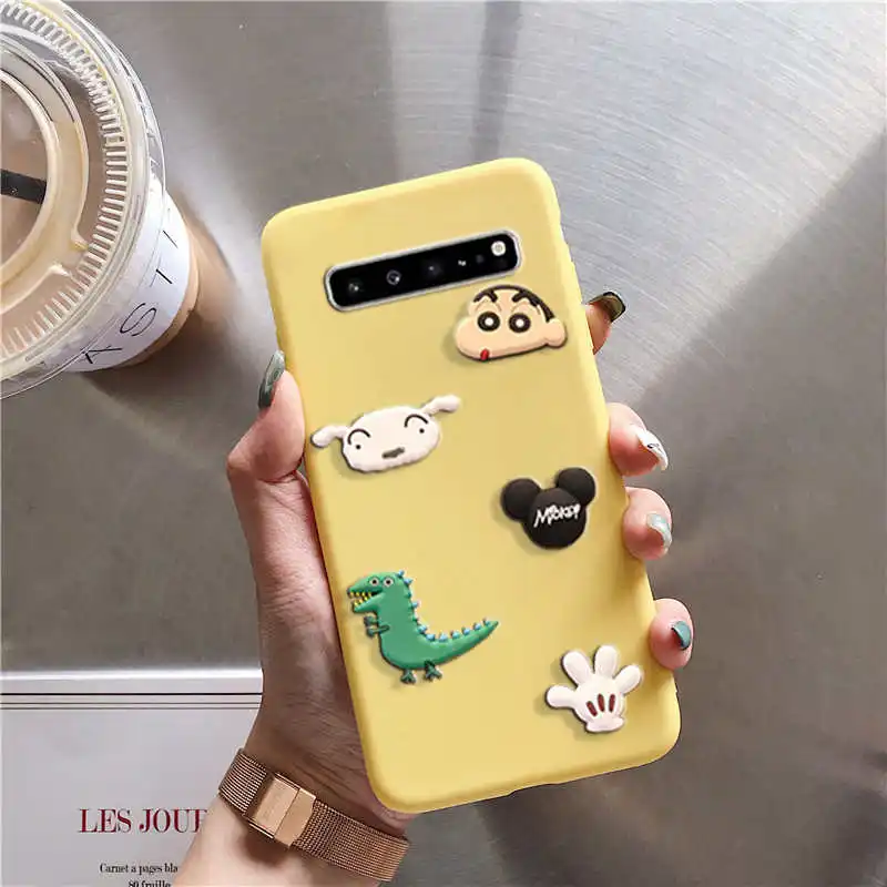 yellow 2 Матовый 3D чехол с рисунком динозавра Минни для samsung Galaxy S10 5G S10E S9 S8 plus S7 S6 edge милый силиконовый чехол с Микки - Цвет: yellow 2