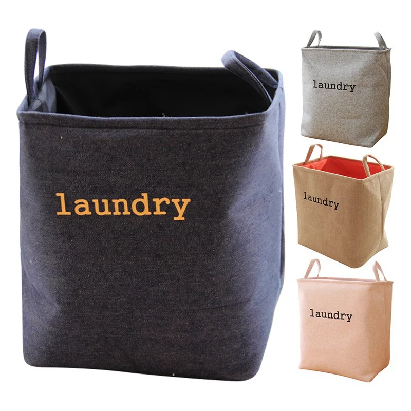 

Folding Laundry Basket Cartoon Storage Barrel Standing Toys Clothing Storage Bucket Laundry Organizer Holder Pouch Household Bag