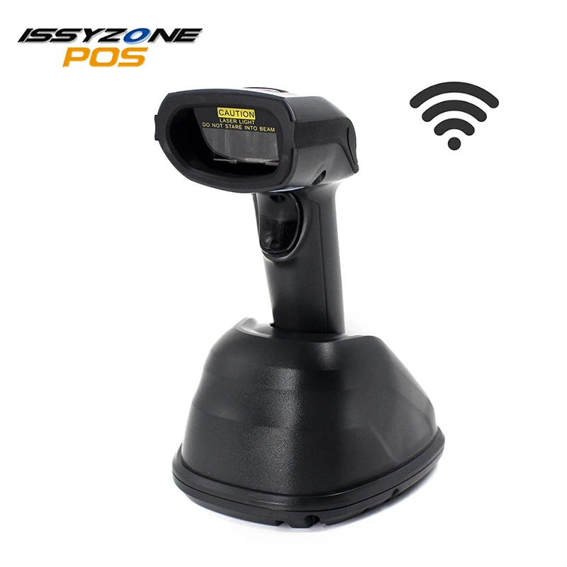

ISSYZONEPOS Wireless 1D Barcode Scanner With Desktop Charger CCD/Lesar Barcode Reader Optional IPBS001