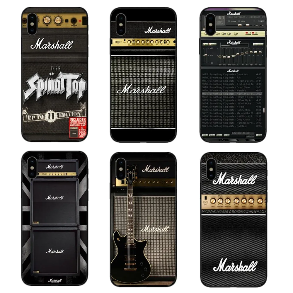 Marshall Amplification Amp Music Sound Drums Bongos Hard PC Phone Case Cover For iPhone 5 5S SE 6 6S Plus 7 7Plus 8 8 Plus X 10