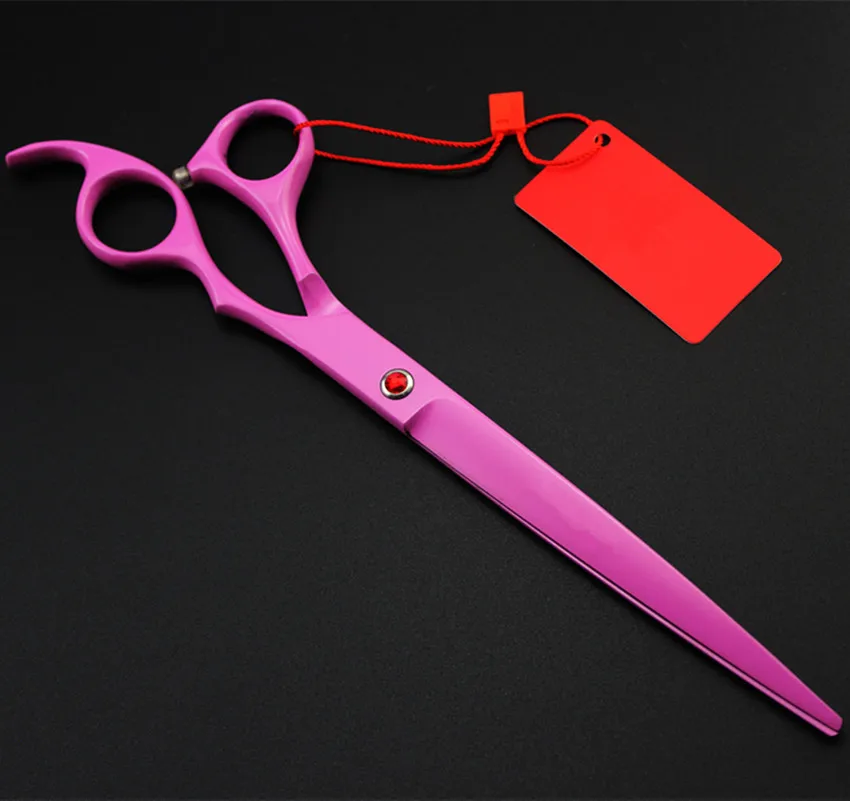 Upscale japan 440c 8 inch pink dog grooming hair scissors Pet scissor