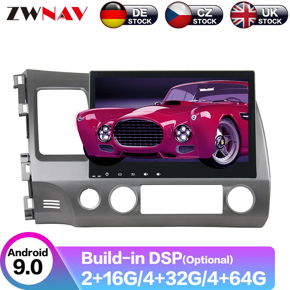 

10.1" Android 9 4+64G DSP Car DVD Player GPS navigation For HONDA Civci 2006-2011 head unit multimedia player tape recorder