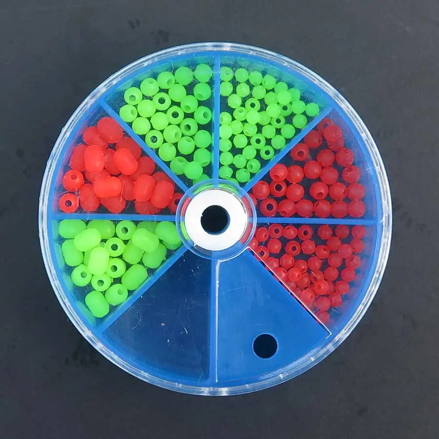 Minfishing 170 pcs/box Colorful Beads Hard Fishing Beads Line Stopper