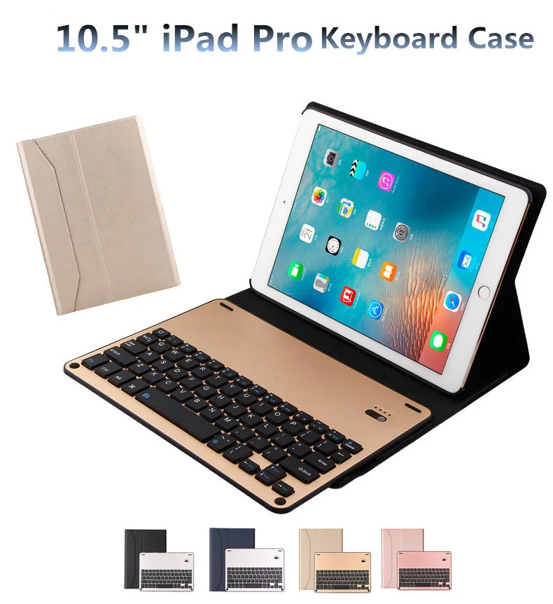 

Removable Aluminum alloy Bluetooth Keyboard PU Case For Apple iPad Pro 10.5 inch Tablet PC for iPad Pro 10.5 keyboard case
