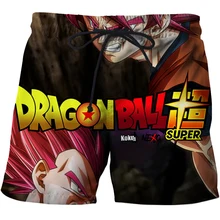 Крутой аниме Dragon Ball Z Наруто мужские летние повседневные шорты Супер Saiyan сын Goku vegeta Cell Piccolo 3D пляжные шорты с рисунком S-6XL