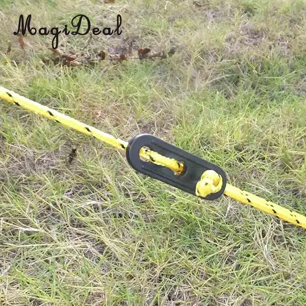 MagiDeal 10Pcs ABS Outdoor Sports Plastic Tent Guyline Bent Runners Black Camping Hiking Travell Replacement Accessories