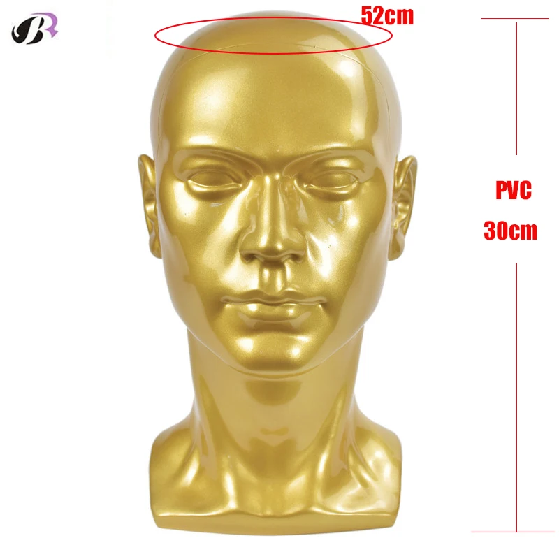 

Male PVC Mannequin Head Wigs Hats Cap Glasses Headphone Display Model Stand Window Mannequin Head Model