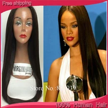 20inch silky straight silk top full lace wig rihanna/beyonce lace front wigs Brazilian remy best human hair wigs for black women