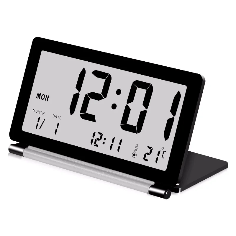  New Desk Portable Digital LED Thermometer Calendar Clock Flexible Cover Home Wall and Desk Ultra-th
