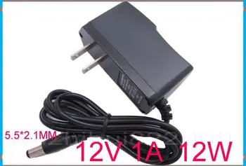 

Free shipping 50PCS AC 100V-240V Converter Adapter DC 12V 1A Power Supply US Plug DC 5.5mm x 2.1mm