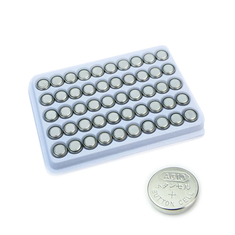 50 шт. AG10 LR1130 1130 SR1130 389A LR54 L1131 1.5В батарейка для монет батарея MP3-плееры игрушки
