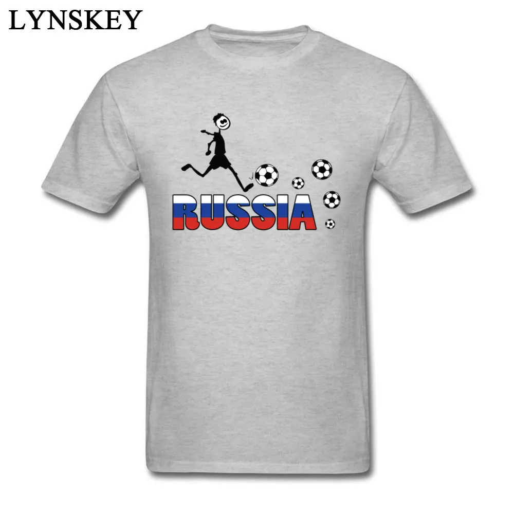 Funny Tops Shirts 2017 Hot Sale Round Collar RUSSIA TEXT WITH FLAG 100% Cotton Mens T-shirts Printed Summer/Fall Tee-Shirts RUSSIA TEXT WITH FLAG grey