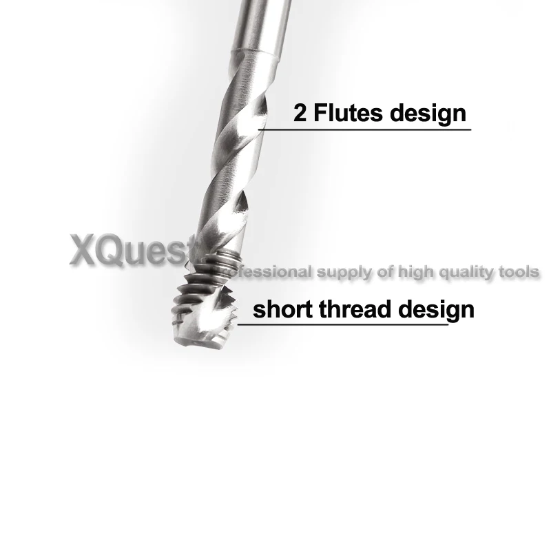 XQuest HSSE спиральные рифленые метчики M3 M4 M5 M6 машина для резки правого винта M8 M10 M12 для алюминиевого литого алюминия