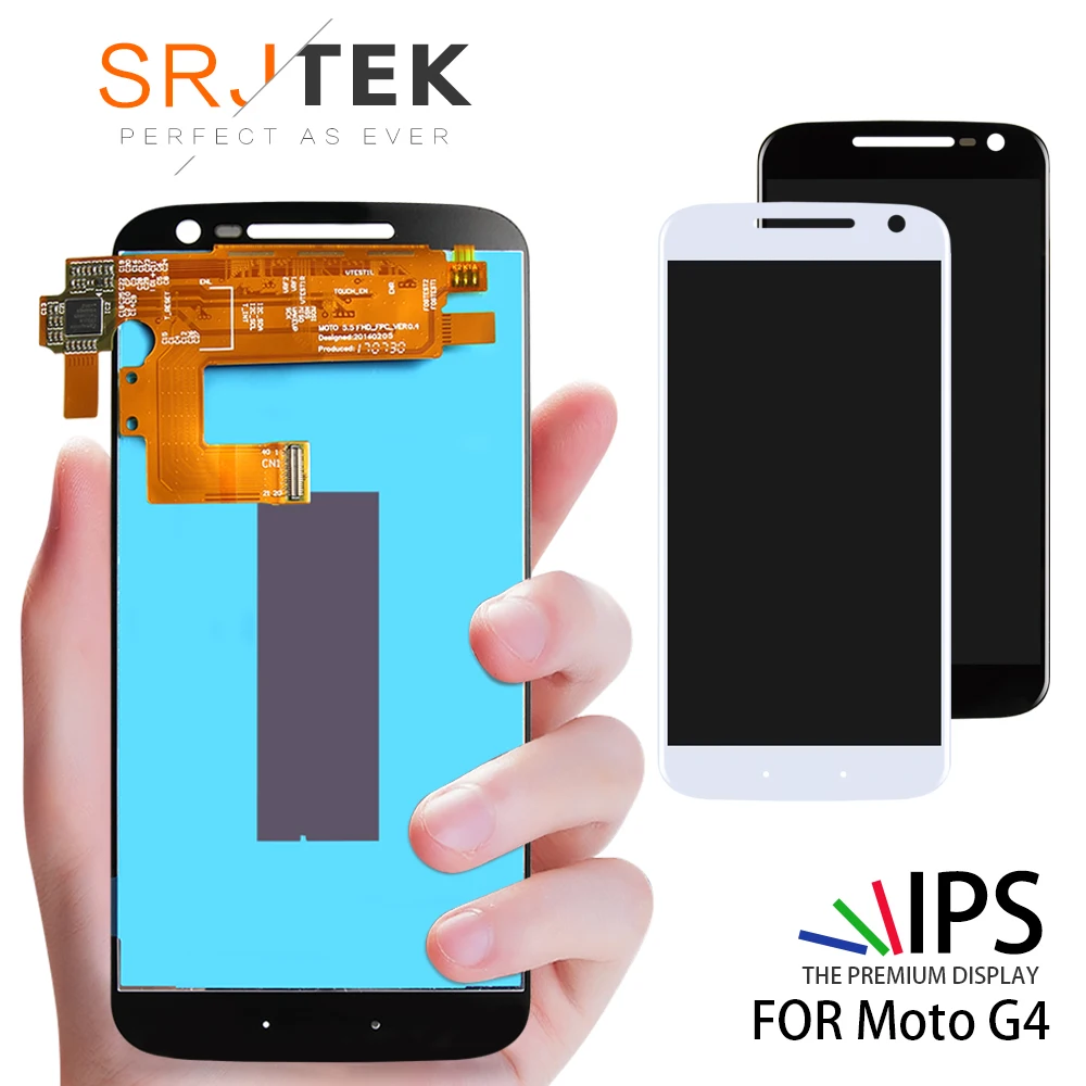 

Warranty 5.5" 1920x1080 HD LCD For Motorola Moto G4 Display Touch Screen Digitizer Assembly Replacement Black White
