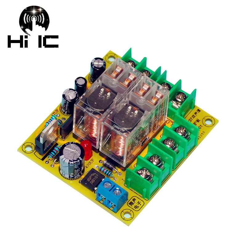 

AC/DC12V 10A UPC1237 Dual Channel Speaker Protection Circuit Board With LM7812 Regulator Features