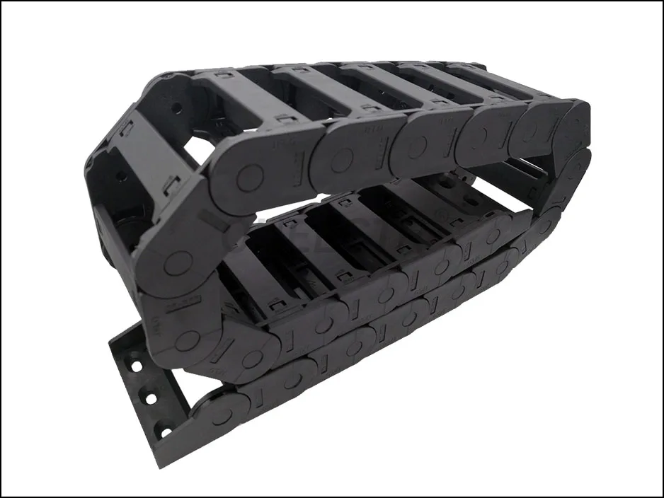 JFLO 1 Meter 25x77mm Bridge Open on Both Sides CNC Router Cable Chain  Wire Carrier Cable Drag Chain with end Joints Tanks chain 10