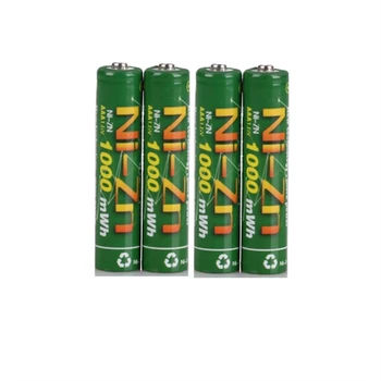 

12PCS/LOT High Quality Ni-Zn 1000mWh 1.6V AAA Battery Rechargeable Battery