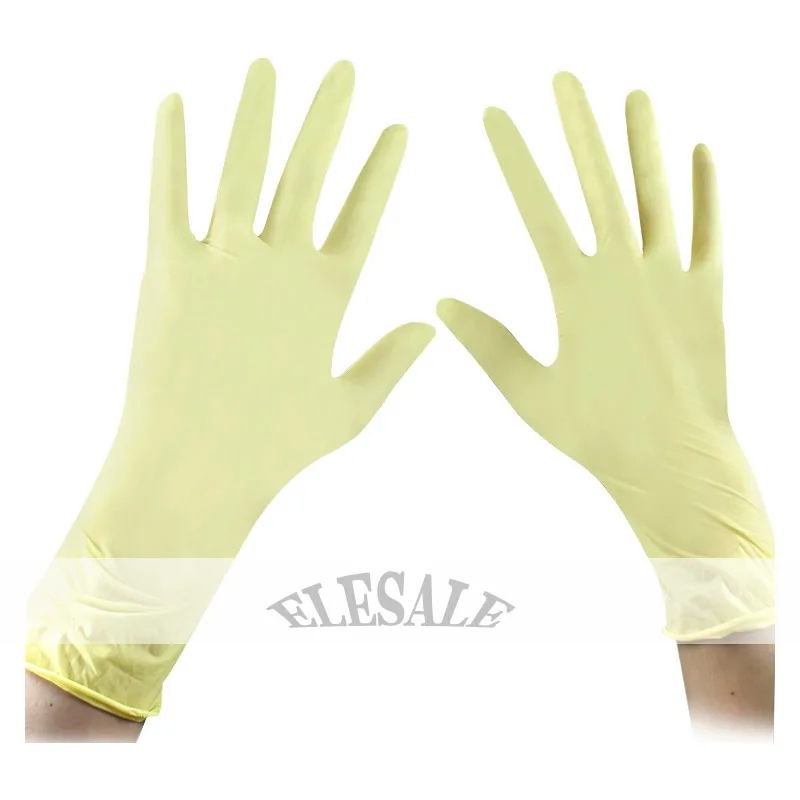 100Pcs/50Pair Disposable Latex Gloves Medical Laboratory Food Process