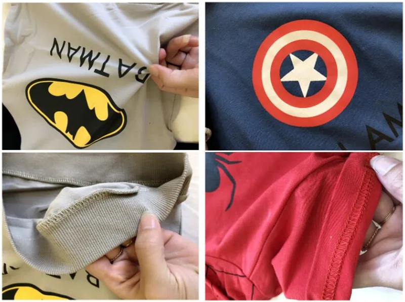 Фильм о супергероях Бэтмен Капитан Америка Человек-паук футболка Детский капюшон для косплея топ с маской Ins модные детские футболки с