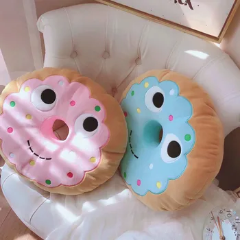 

1PC 40cm Cute Big Eyes Donuts Plush Chair Cushion Cartoon Stuffed Dolls Toys Gift For Children Office Chair Nap Pillow #943