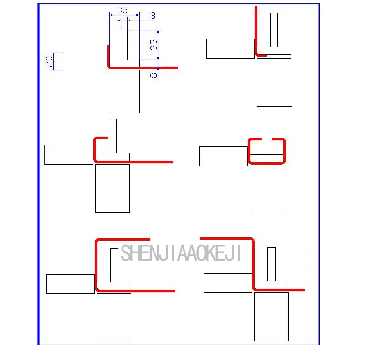 DIY небольшой ручной гибочный станок складной станок листовой черный металл изогнутая пластина гибочная машина 1 шт