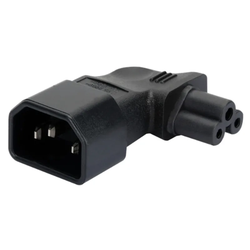 

New 1x IEC 320 C14 to C5 90 degree Right Angled Sosket Power Adapter Extension