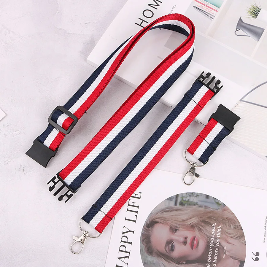 2 في 1 حزام الكتف الرقبة الشريط الحبل ل مفاتيح ID بطاقة رياضة أحزمة هاتف المحمول USB شارة حامل DIY شنق حبل الوهق الحبل