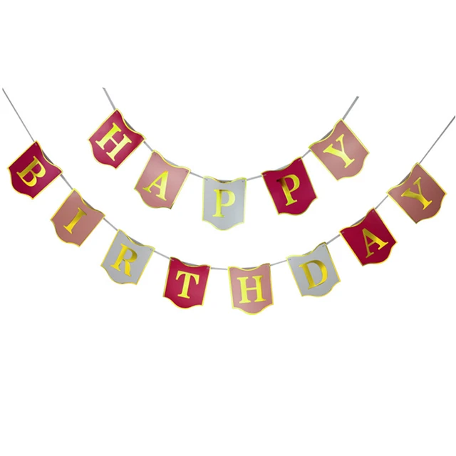 1pc letter happy birthday banner string glitter gold letters string happy birthday banner letters