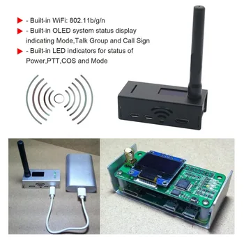 

Professional OLED Display Aluminum Signal Receiver MMDVM hotspot Support P25 DMR YSF + raspberry pi +OLED +Aerial+ Case