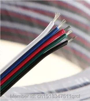 

100m/lot, Tinned copper cable, 22AWG 5 pin RGB cable, PVC insulated wire, 22 awg wire , Electric wire, LED cable, DIY Connect