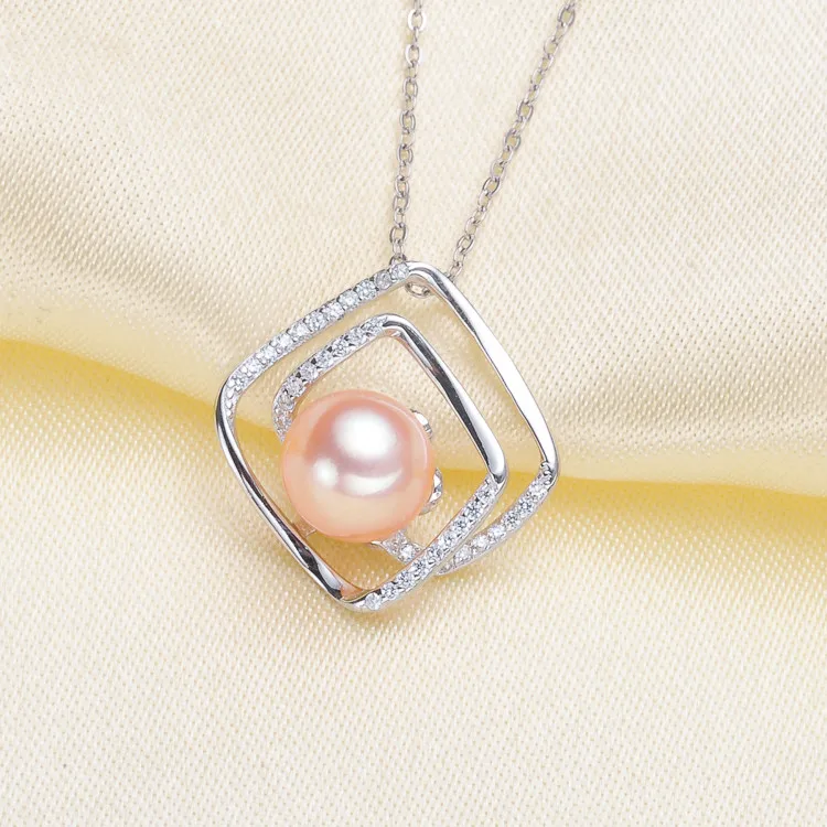 

925 steel seal Pearl Pendant Mount Accessories No Pearls Woman Pearl Necklace Pendant Jewelry Making Gifts