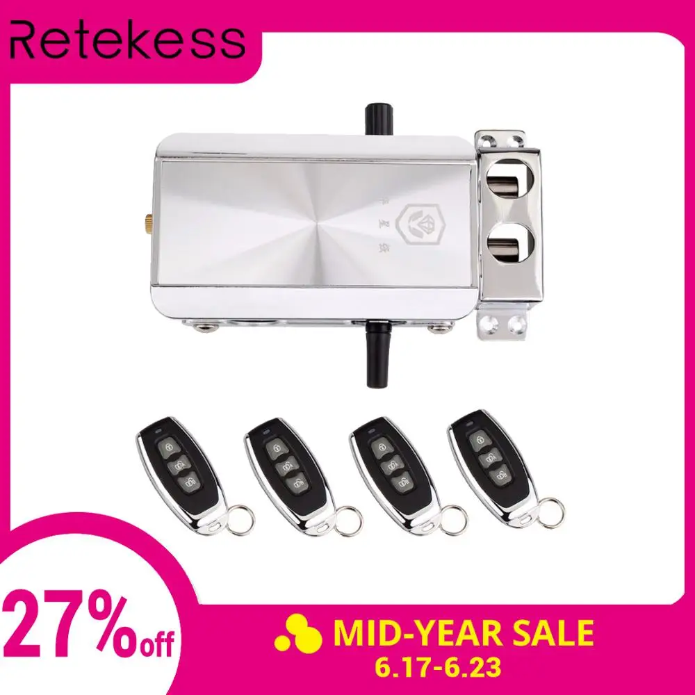 Wireless Remote Control Door Lock Electronic Anti theft Lock For Home