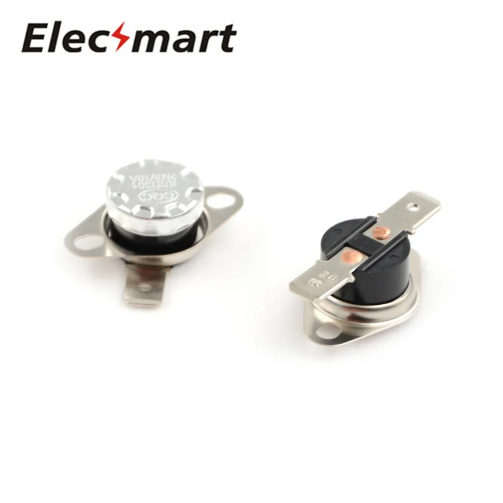 10pcs/lot KSD301 250V 10A Normally Open Thermostat Temperature Thermal