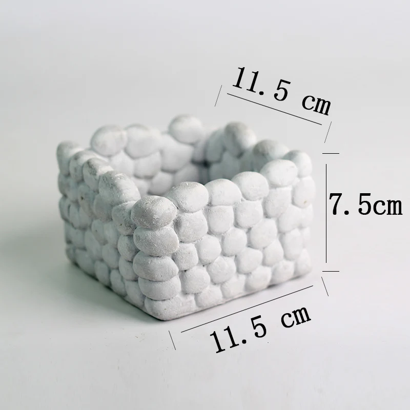 Николь силиконовые формы для бетона булыжника дизайн Цветочный Горшок Кашпо из цемента плесень