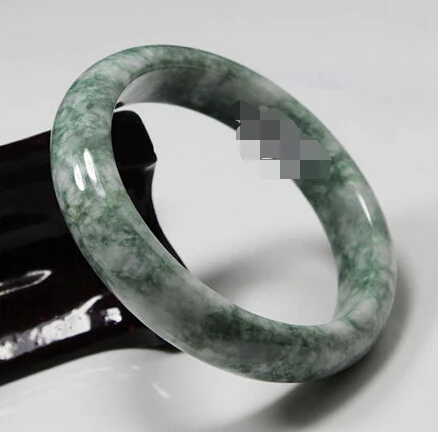 

free shipping 623 Natural Green Jadeite Jade Gems Bangle Bracelet
