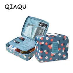 Qi бренд человек для женщин Макияж сумка косметичка красота случае составляют организатор несессер наборы хранения путешествия мыть